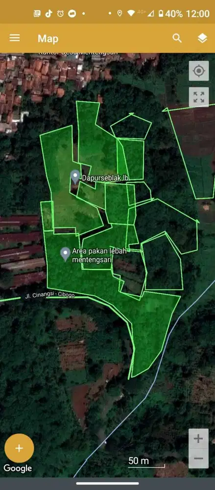 TANAH DIJUAL CIKALONGKULON CIANJUR NOL JALAN UTAMA