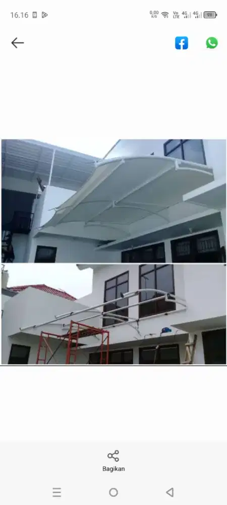 CANOPY MEMBRANE MINIMALIS - PASANG KANOPI MEMBRANE MINIMALIS