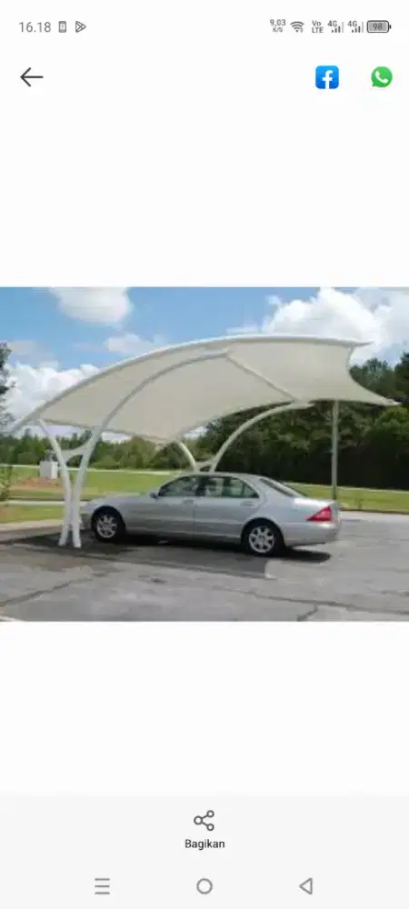 KANOPI MEMBRANE JAKARTA - UKURAN PEMASANGAN CANOPY MEMBRANE