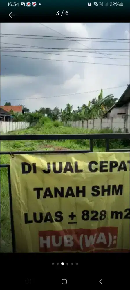 Dijual Tanah Pekarangan Nol Jalan  untuk usaha