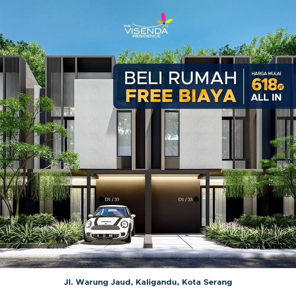 Rumah Besar 2 Lantai Harga 618 Juta All In di kawasan asri Kota Serang
