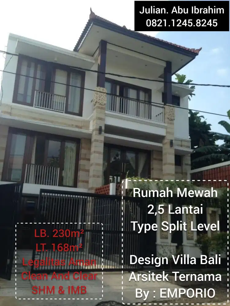 RUMAH MEWAH Design Villa Bali Tropis By Arsitek Terbaik | L.Tanah 168m