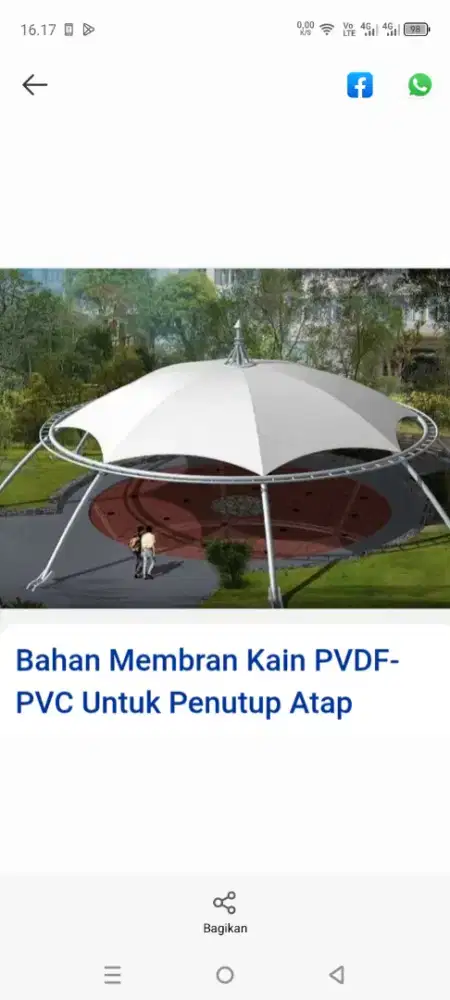 PRODUK JUAL PASANG CANOPY MEMBRANE - KANOPI MEMBRANE BALI
