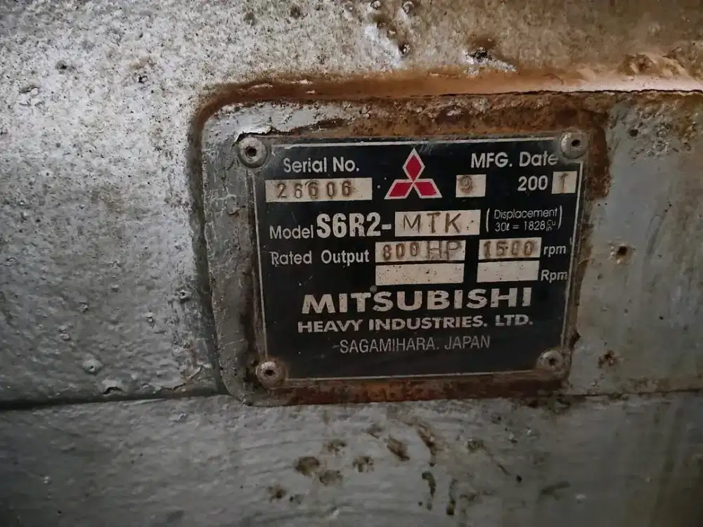 Marine Mitsubishi S6R2-MTK 800 HP