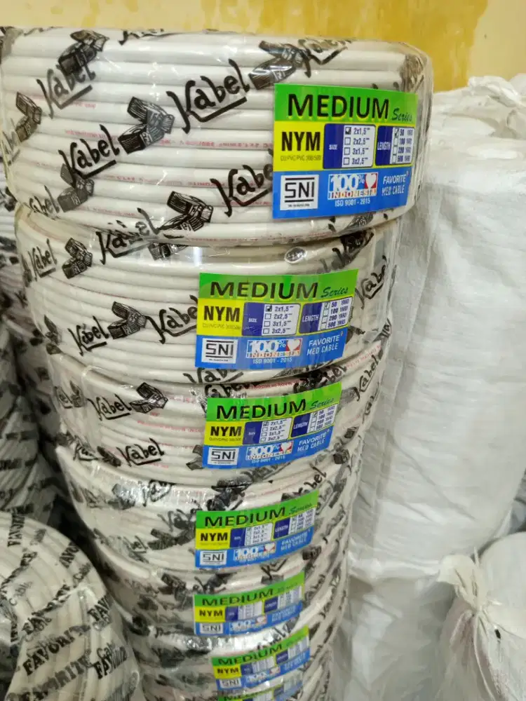 Kabel listrik tembaga Nym 2x1,5