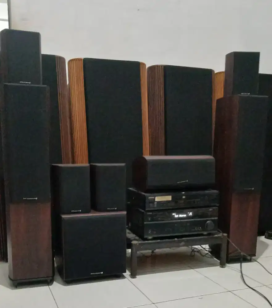 Set home theater speaker wharfedale. Receiver yamaha 671