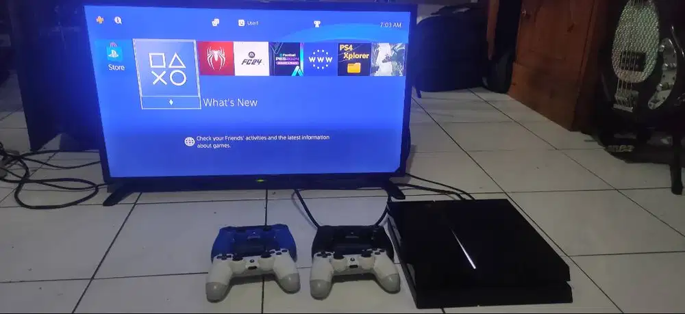 Ps4 Cuh 1xxx Fw 6.72 (tanpa pake flashdisk) 500gb  dan 1 Stik OM dan 1