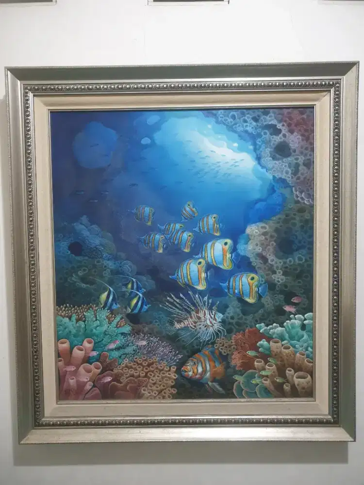 Lukisan legendaris pemandangan ikan bawah laut karya Madsuki