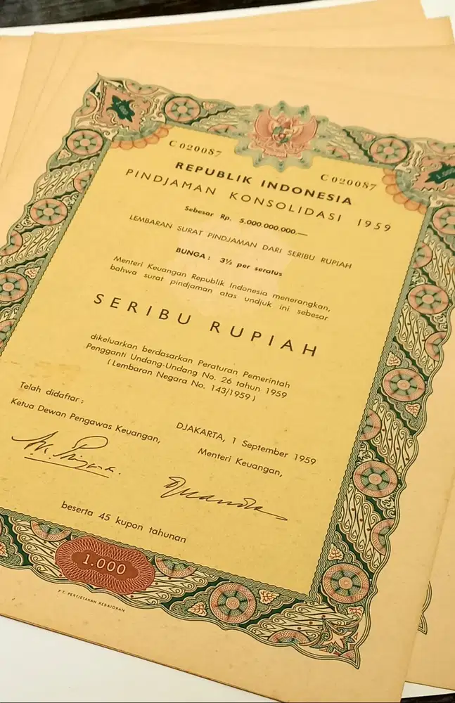 Obligasi Konsolidasi R.I 1959