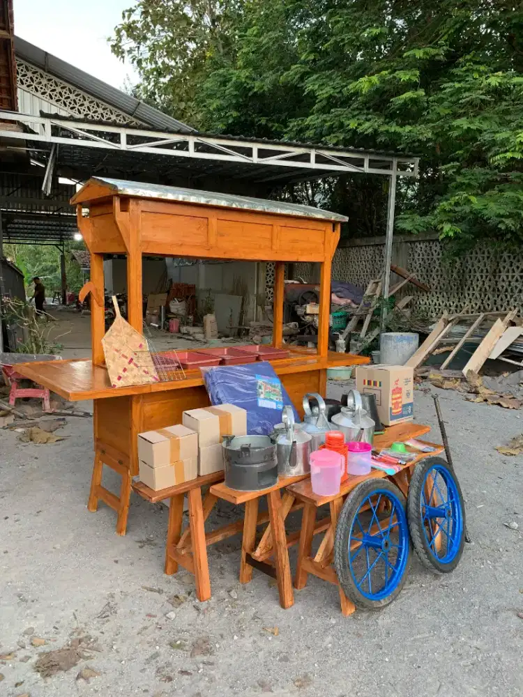 Readystok gerobak angkringan paket komplit free ongkir pulau jawa