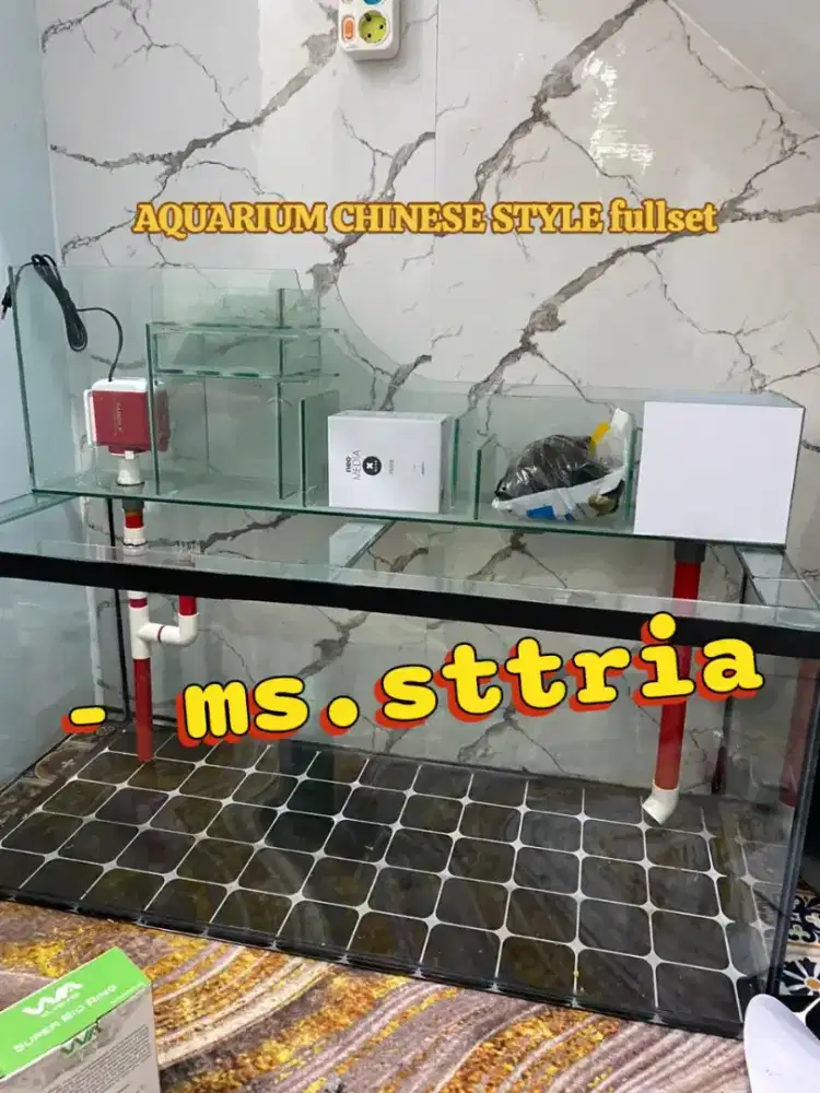 aquarium tipe Chinese style/ketebalan kaca 5mm/Pengiriman Instant