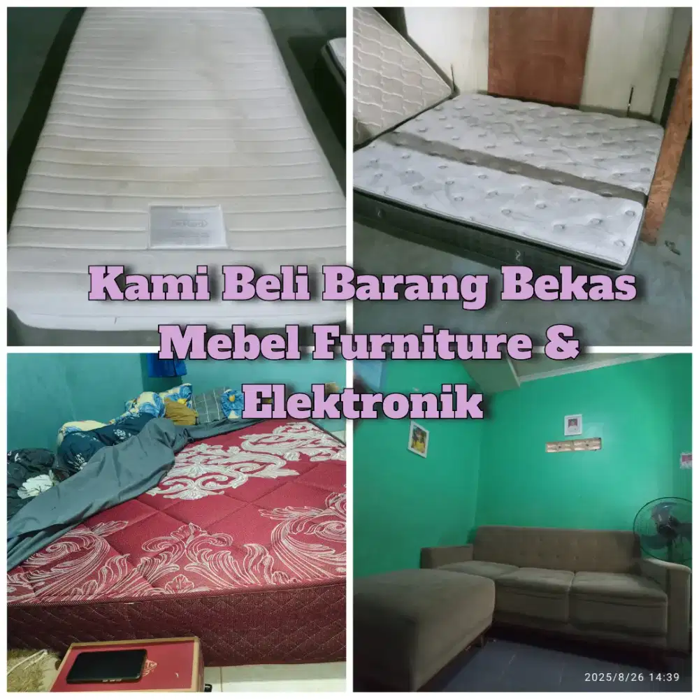 Dibeli terima barang Bekas Rumah Tangga Springbed, Sofa dan lain-lain