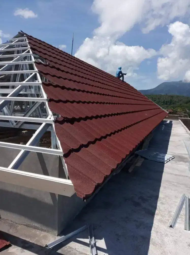 Tukang specialis baja ringan pasang atap rumah canopy murah area anda