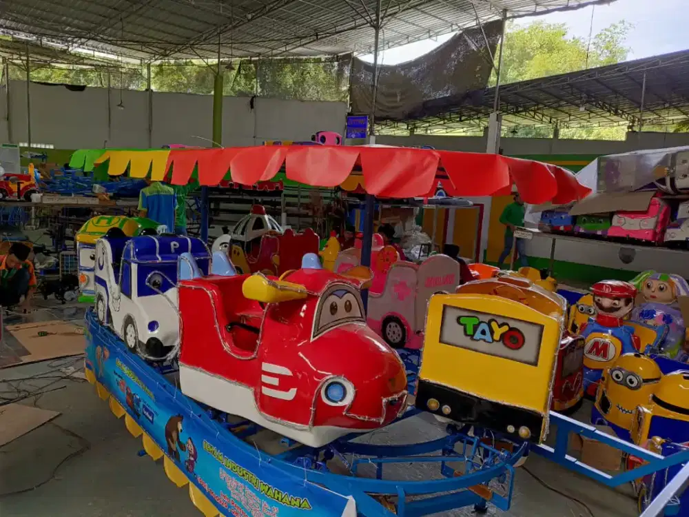 Promo diskon odong odong kereta panggung robbocar Tayo bahan fiber