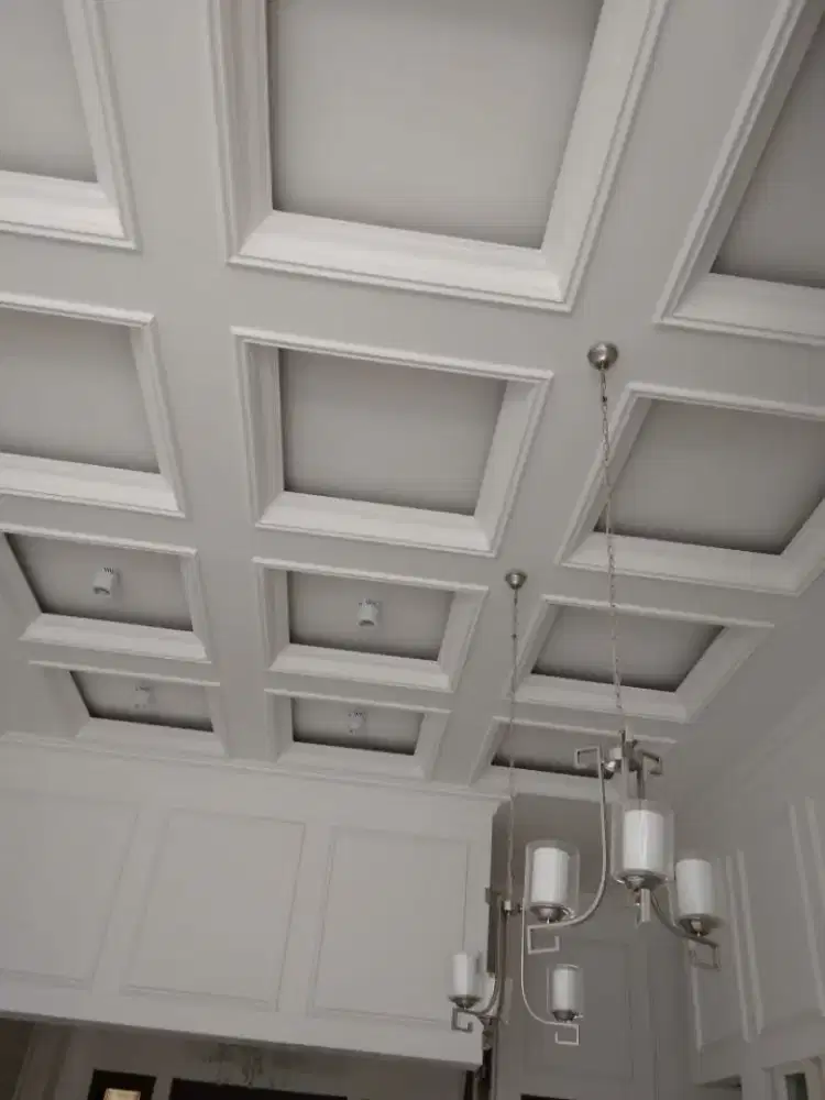Jasa pemasangan plafond gypsum pvc partisi canopy wallmolding murah