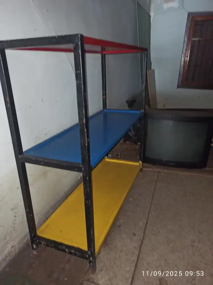 Rak besi solid dua susun Dan 3 susun.