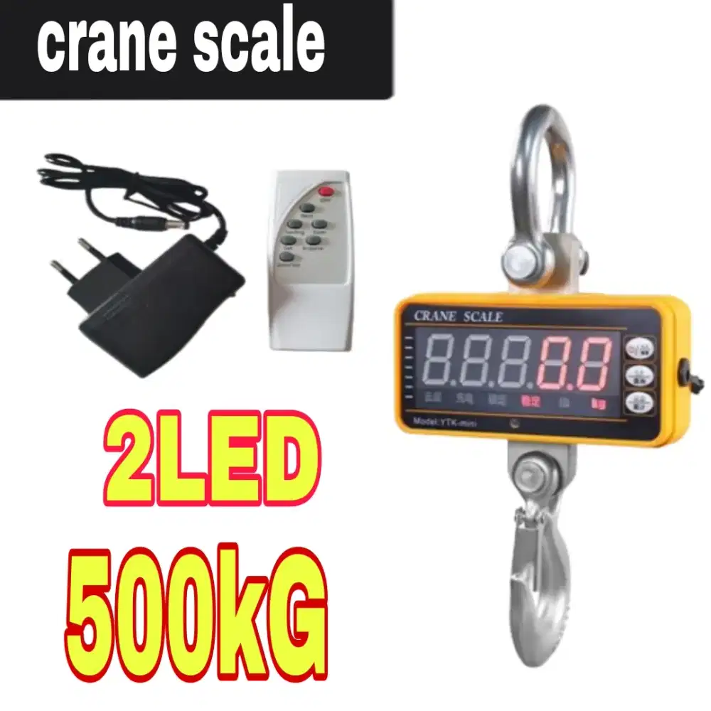 CRANE SCALE 2led 500KG TIMBANGAN GANTUNG DIGITAL 500kG