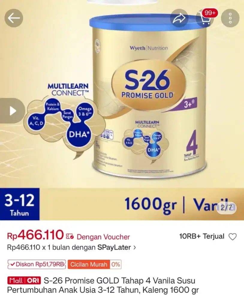 S-26 promise Gold Tahap 4 uk. 1.6kg