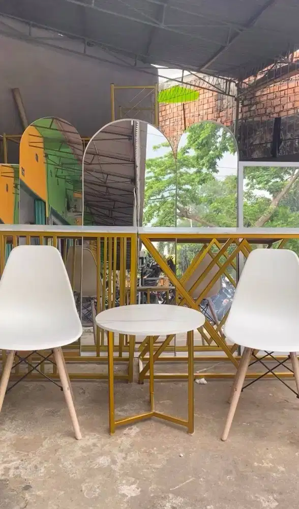 SET MEJA TERAS WHITE