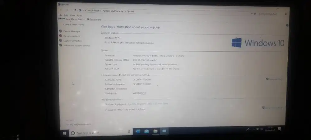 ASUS A456UQ i7-6500U RAM 8GB 1TB HDD Win10 Pro Bekas