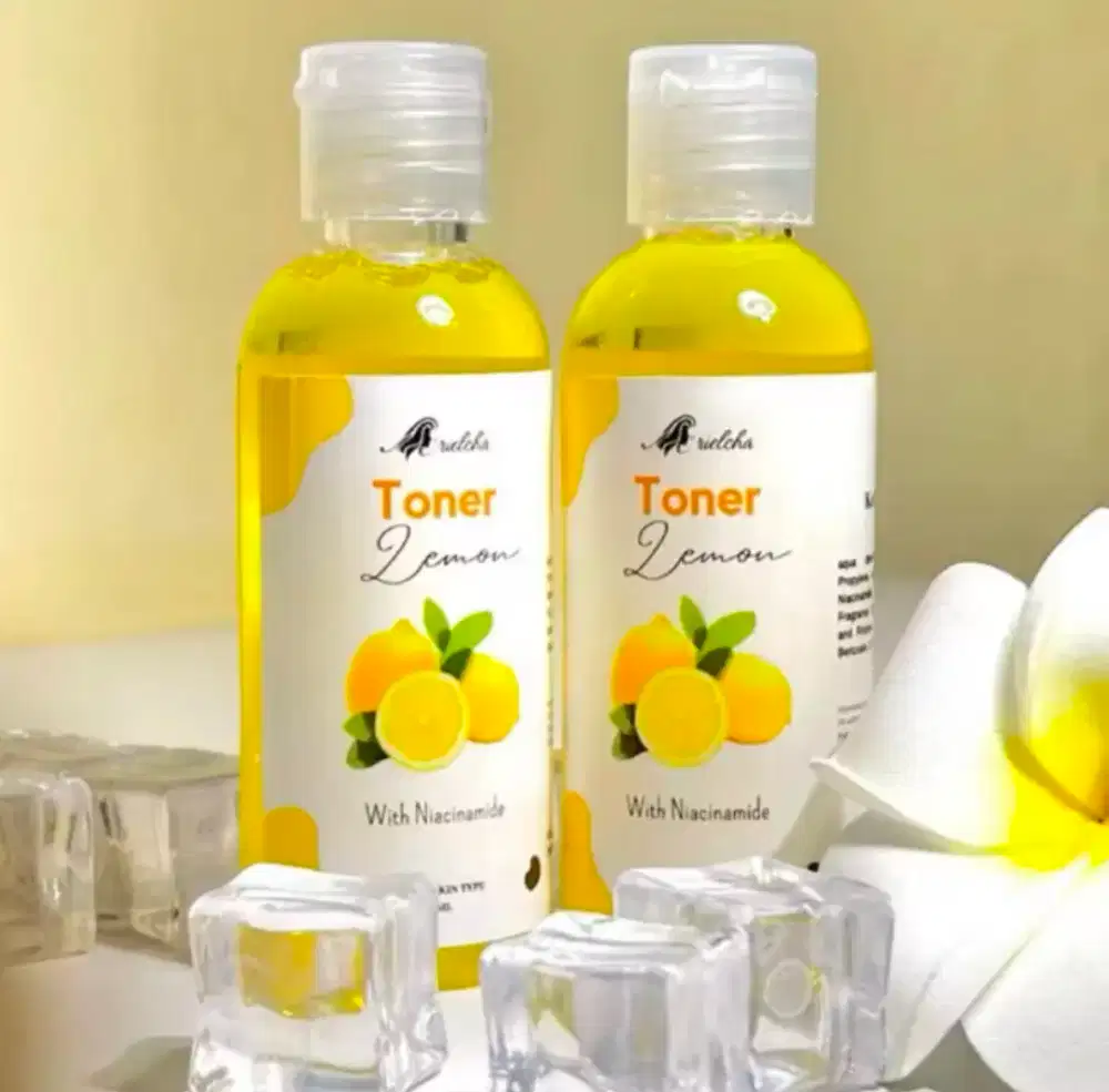 Toner lemon menyegarkan wajah