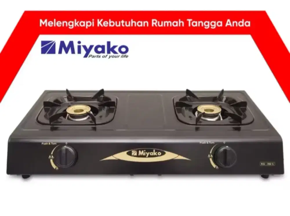 Kompor Gas 2 Tungku Miyako KG 302C