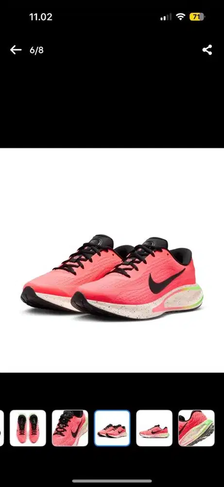 Pl sepatu nike warna orange stabilo