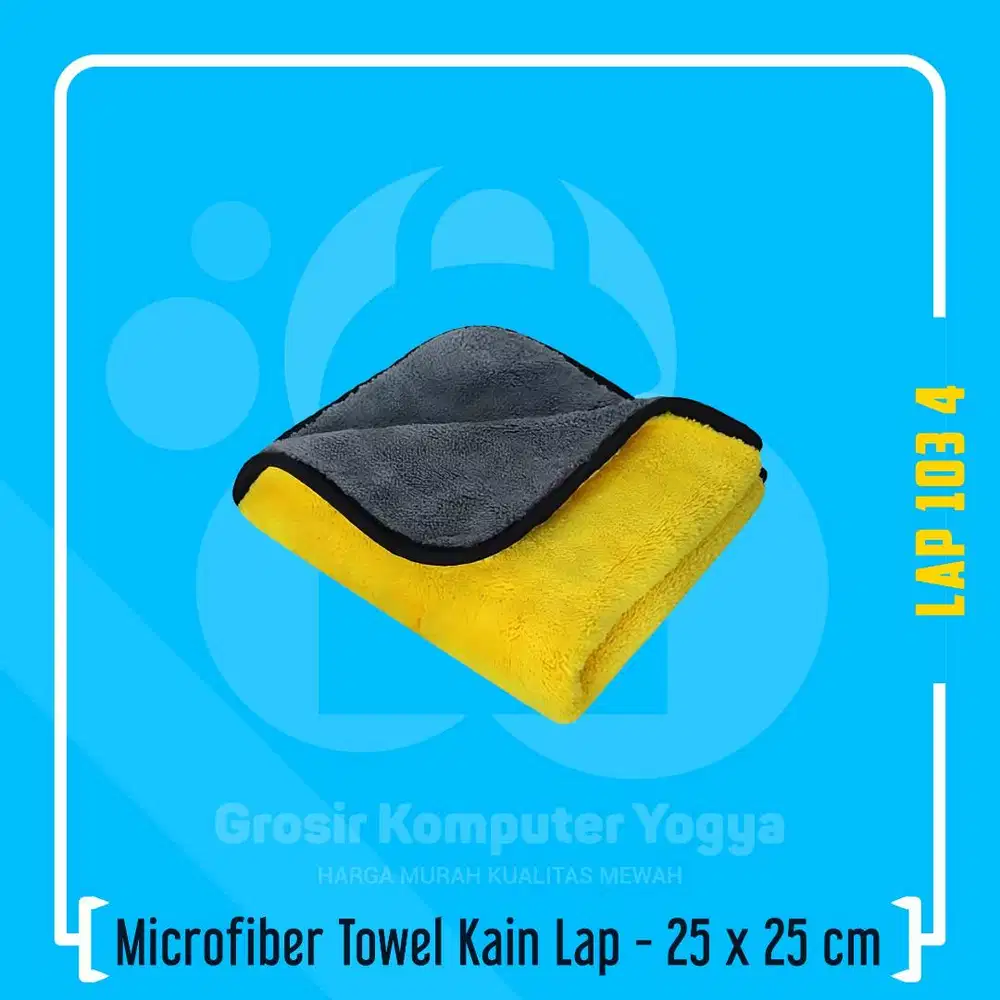 Microfiber Towel Kain Lap Halus 2 Sisi - 25 x 25 cm