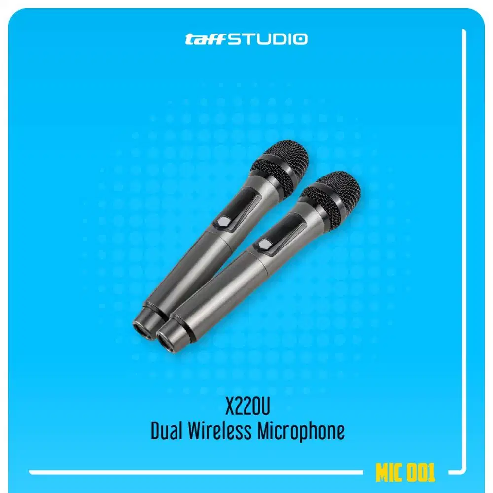 TaffSTUDIO X220U Dual Wireless Microphone Mikrofon Karaoke