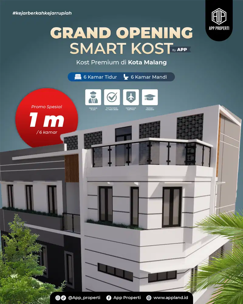 RUMAH KOS PREMIUM 6 KAMAR KOTA MALANG