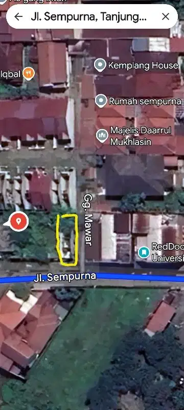 Tanah sudut di jl.sempurna,Setiabudi.TURUN HARGA 490JT