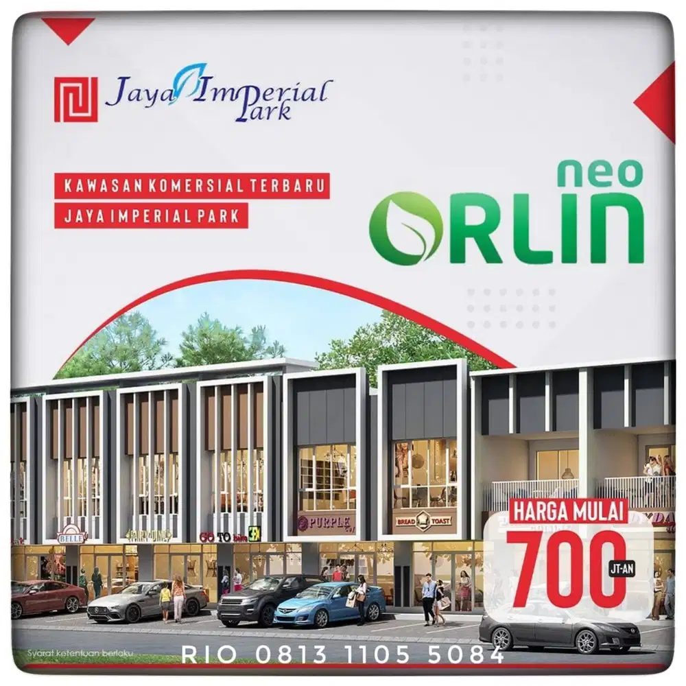 RUKO NEO ORLIN 2 LANTAI DI JAYA IMPERIAL PARKIR DEKAT BANDARA SOETTA