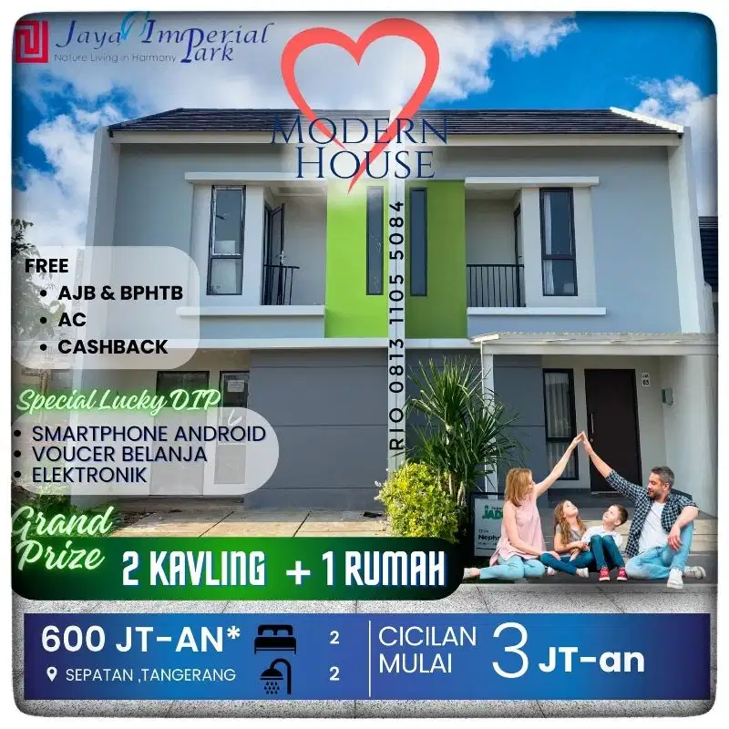 Rumah dua lantai dekat airport soetta, jakbar dsn stasiun tangerang