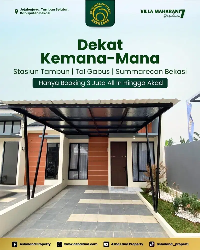Rumah Murah Dekat Stasiun Tambun Bekasi