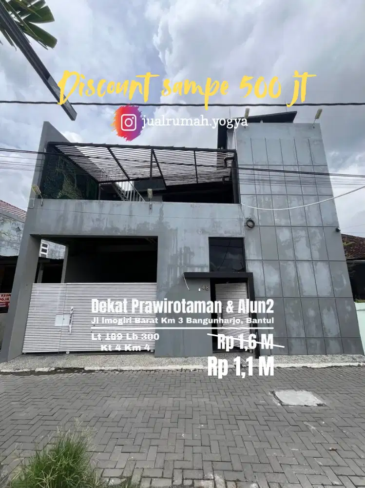 Rumah 3 Lantai murah dipusat kota jogja karangkajen