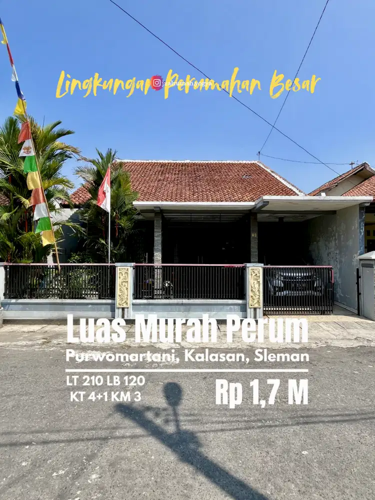 Rumah luas murah perumahan purwomartani kalasan