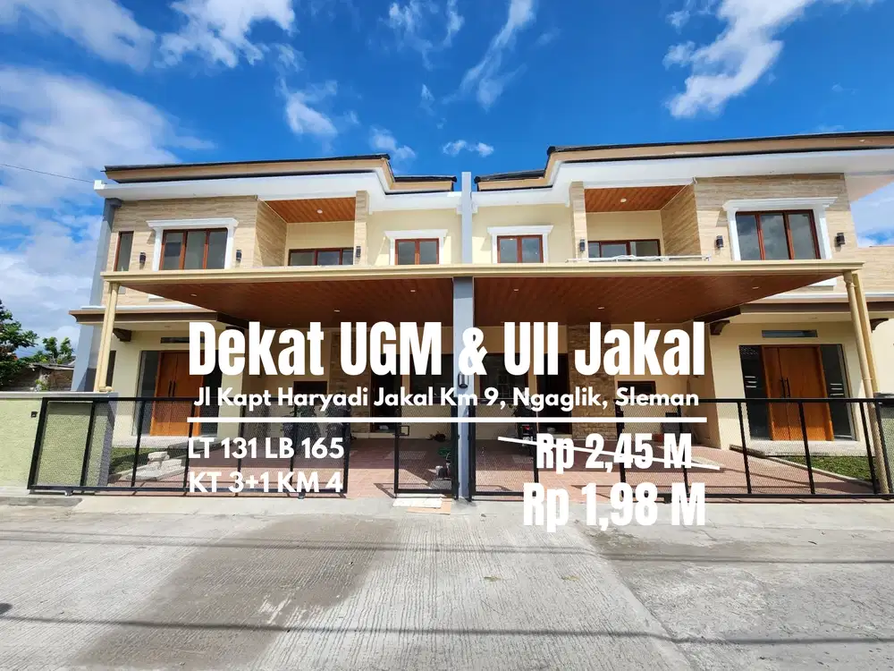 Rumah baru dekat UGM dan UII jakal Km 9