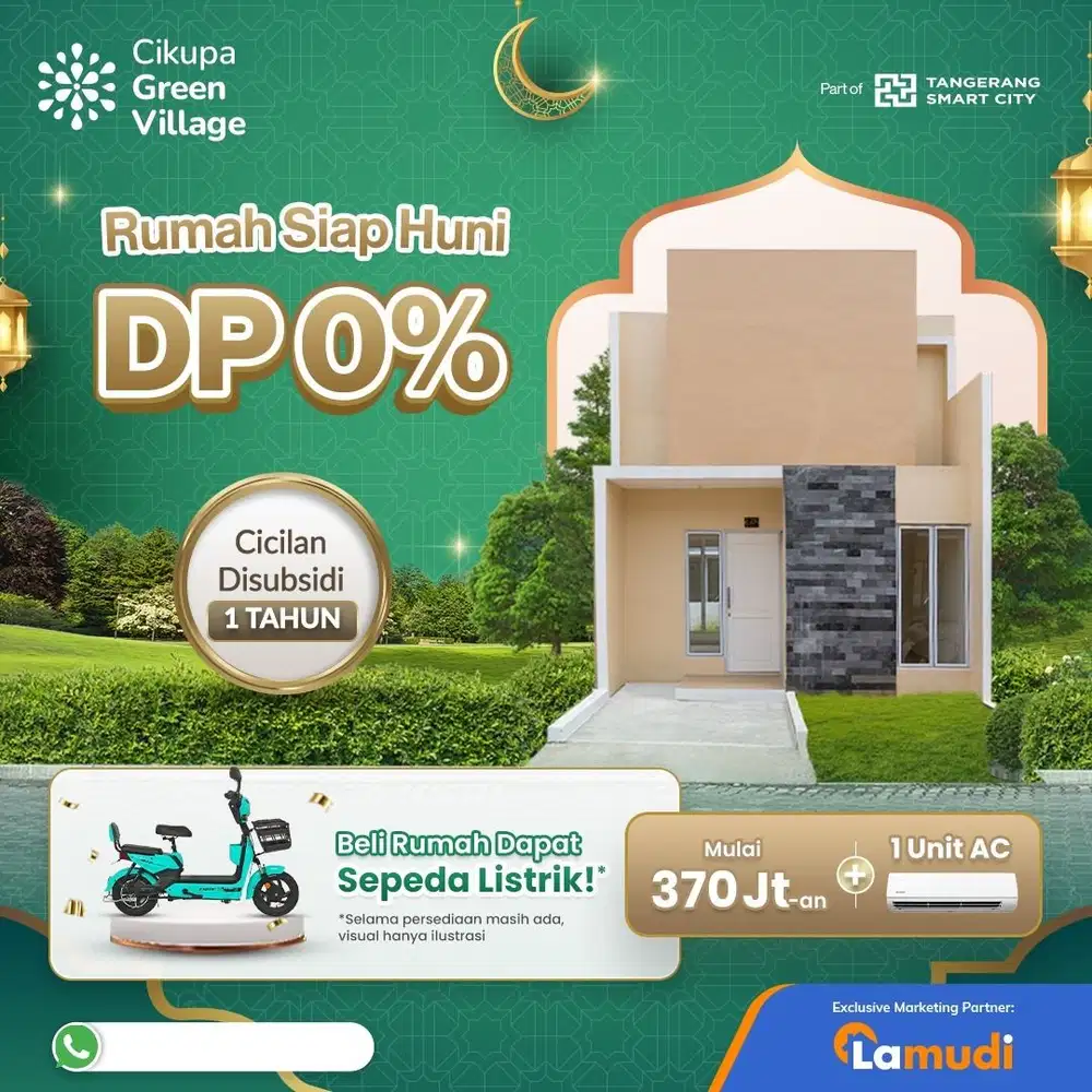 Rumah murah selangkah ke Pemda Tigaraksa