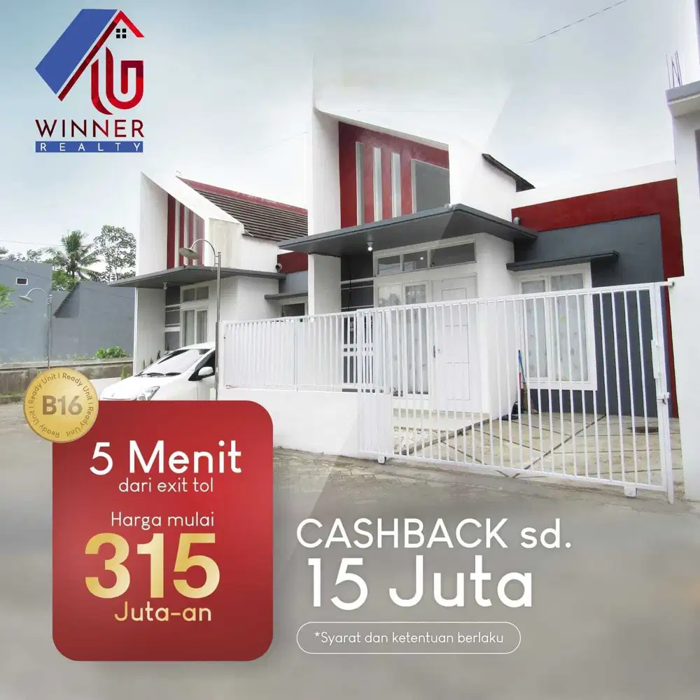 Rumah Ready unit Pakis Dekat Bandara dan exit tol.