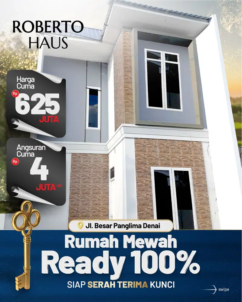 Rumah Baru Komplek Roberto Haus Jalan Panglima Denai Medan Amplas