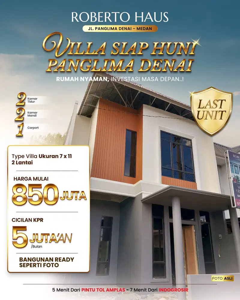 Komplek Roberto Haus Rumah Baru Jalan Panglima Denai Medan Amplas
