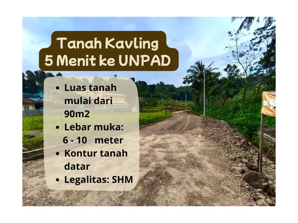Kavling Tanah Dekat Kampus 5 Menit Ke UNPAD