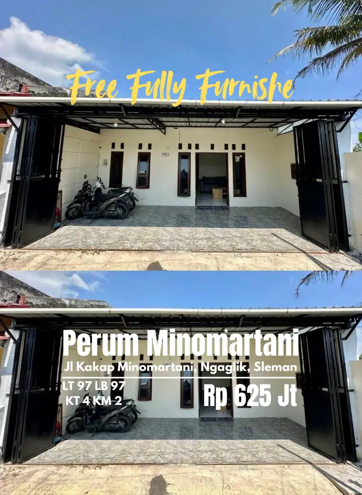 Rumah full Furnished perumahan minomartani utara pakuwon mall