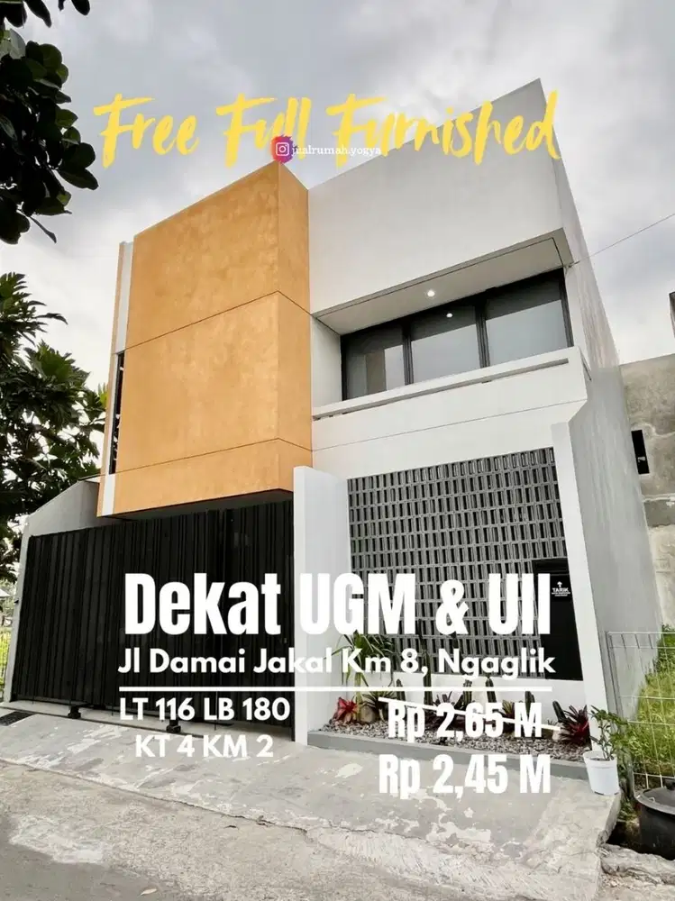 Rumah mewah gull furnished jalan damai jakal km 8