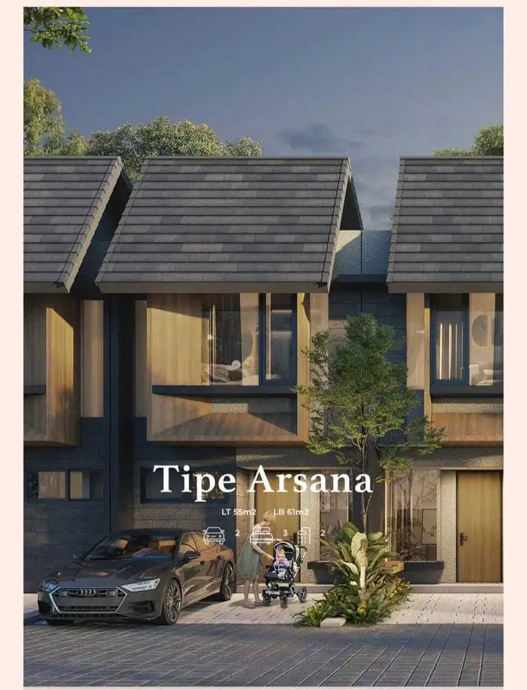 Rumah 2 Lantai Modern Tropis Dekat toll Ciputat