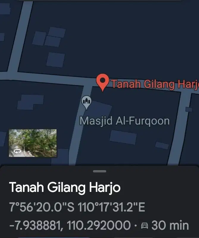 Tanaah 180m2 di depok gilangharjo