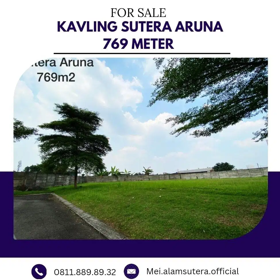 DEKAT EXIT TOL KAVLING MEWAH RENATA ARUNA ALAM SUTERA