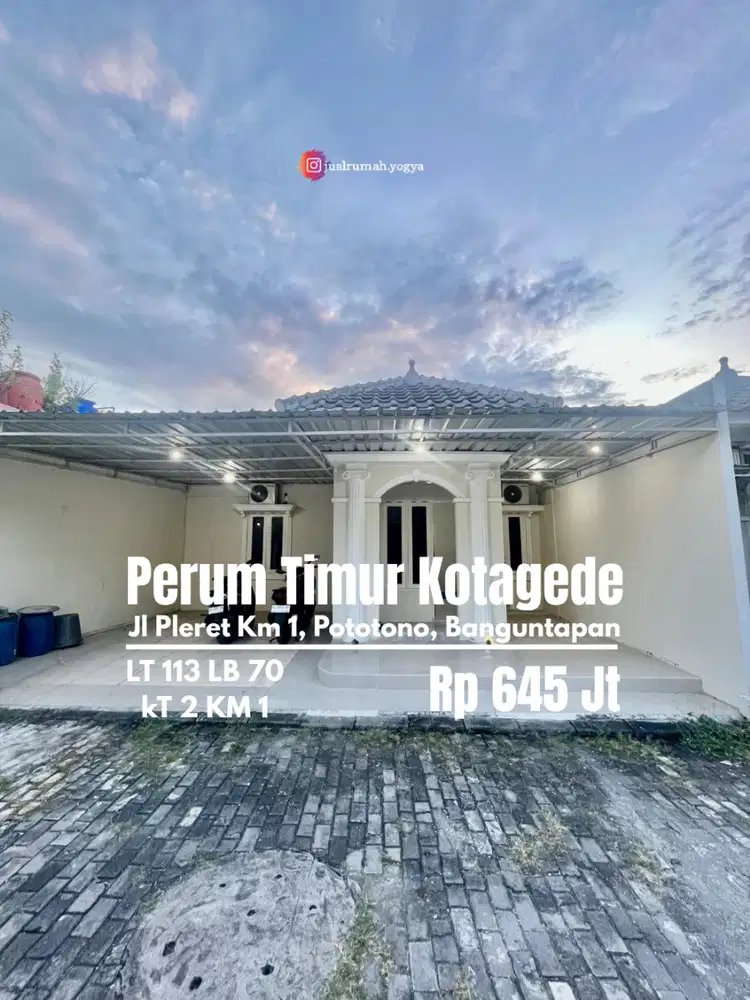 Rumah baru perumahan timur kotagede jl pleret pototono