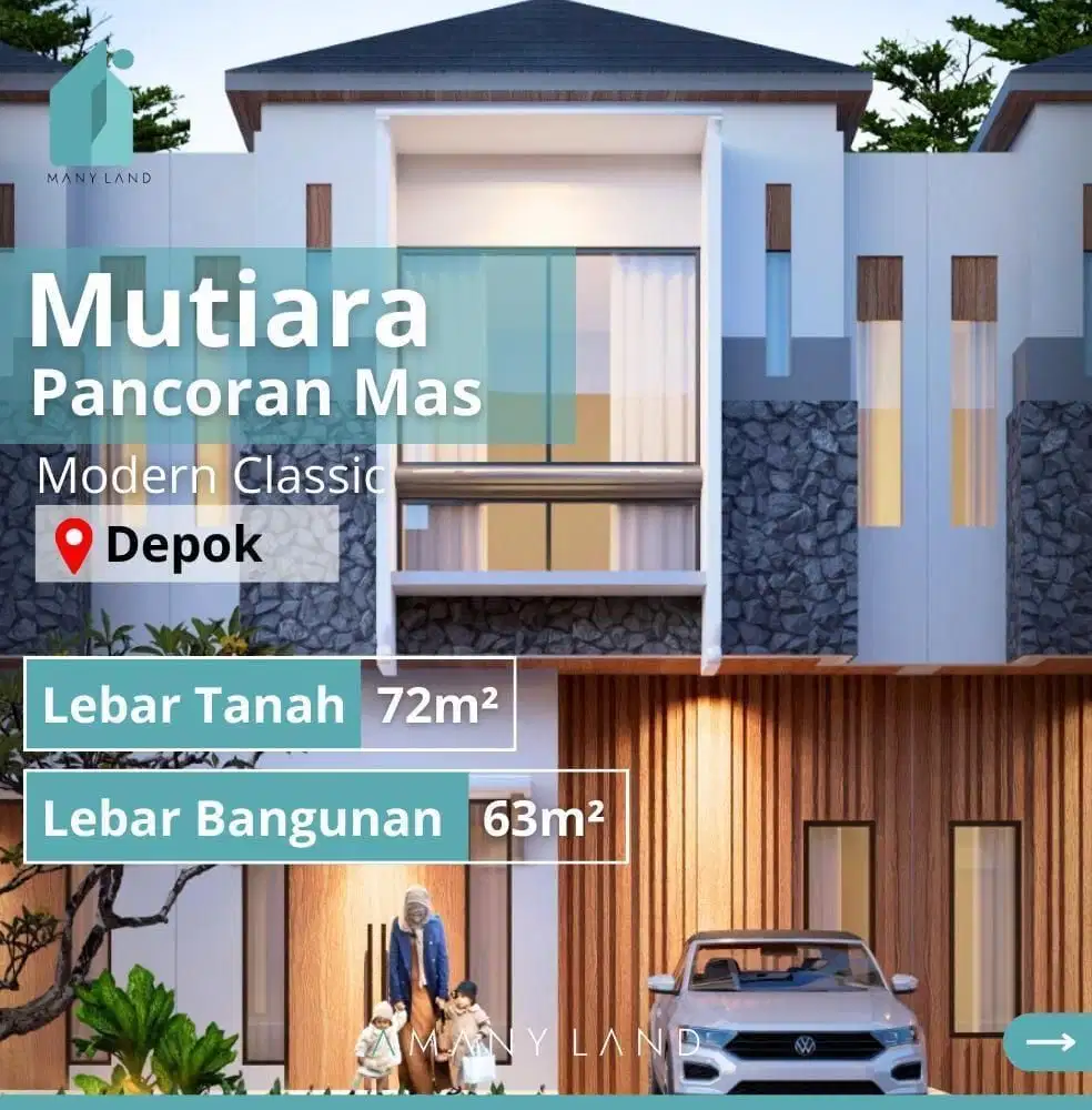 Rumah Mewah Di Depok 2Lt Harga Termurah Siap Huni, Kualitas Terbaik