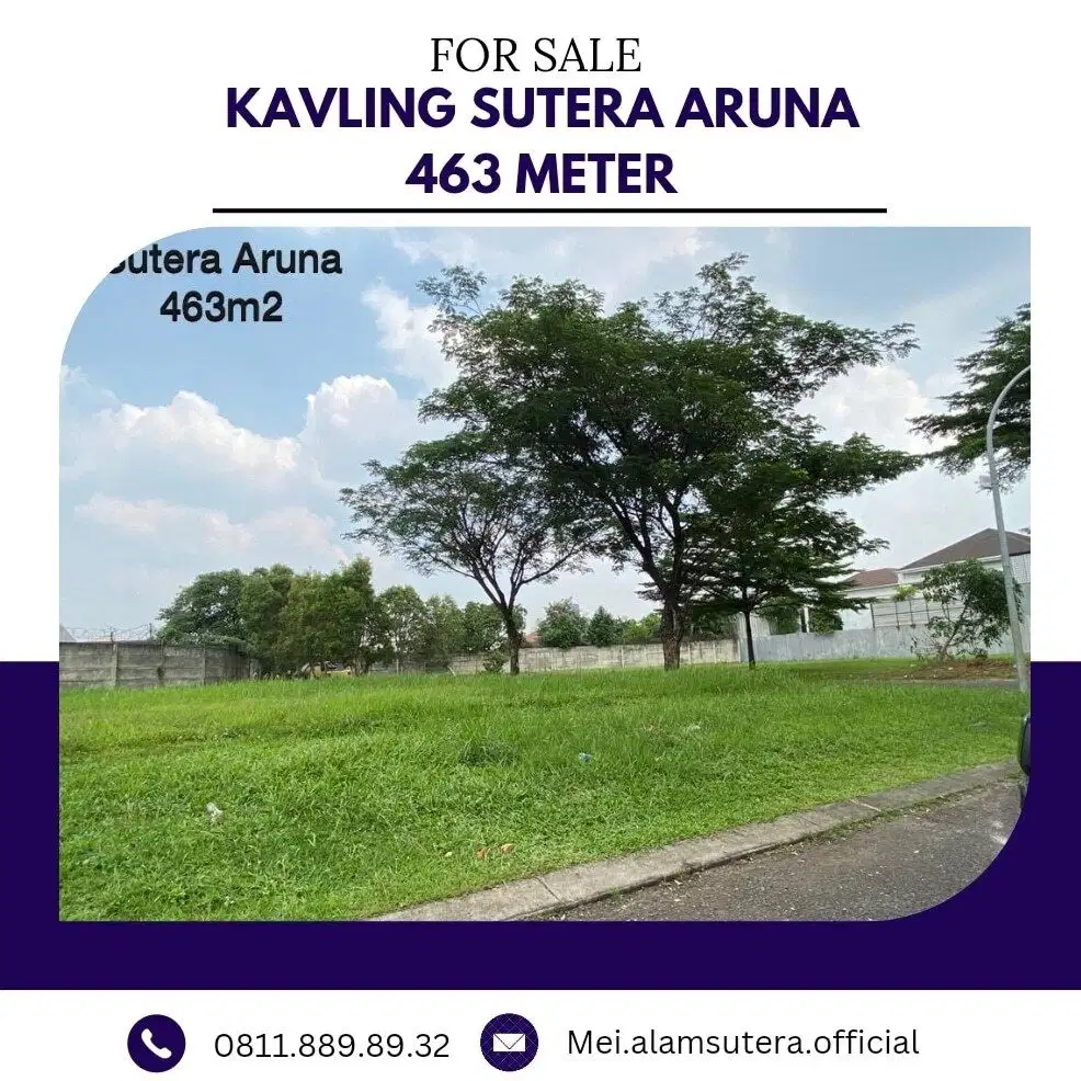 BISA CICIL KAVLING DEKAT EXIT TOL ALAM SUTERA RENATA